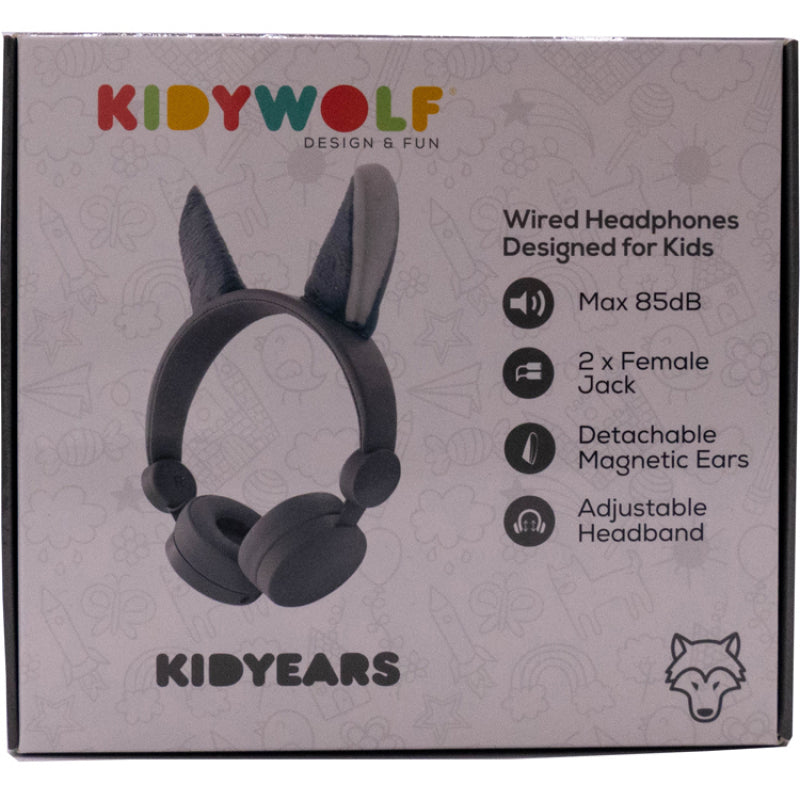 Kidywolf - Kidyears Casque audio enfant - Loup blanc 