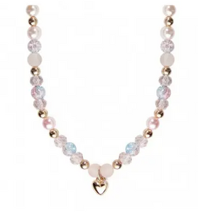 Collier princesse coeur noeud