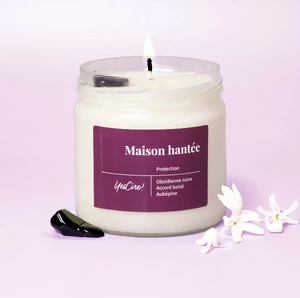 Maison hantée | Bougie obsidienne noire "protection"