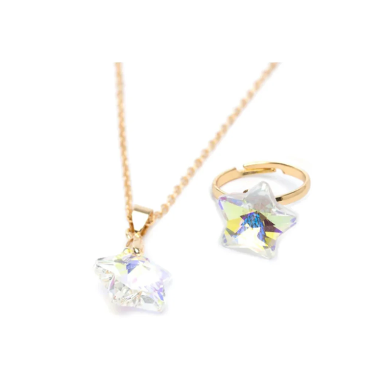 Collier et bague - Holographic star