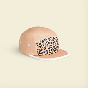 Casquette anti UV- Léopard - Abricot