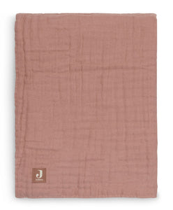 JOLLEIN — Couverture bébé 75x100 cm Wrinkled coton Rosewood