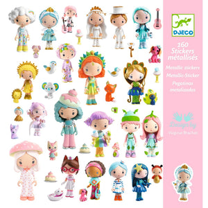 160 Stickers métalisés - tinyly