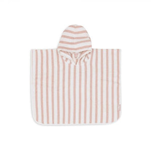 Poncho de bain - Rayures Rose