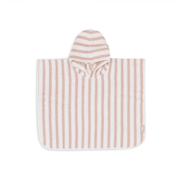 Poncho de bain - Rayures Rose