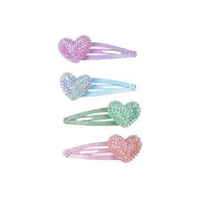 Barrette coeur lot de 4