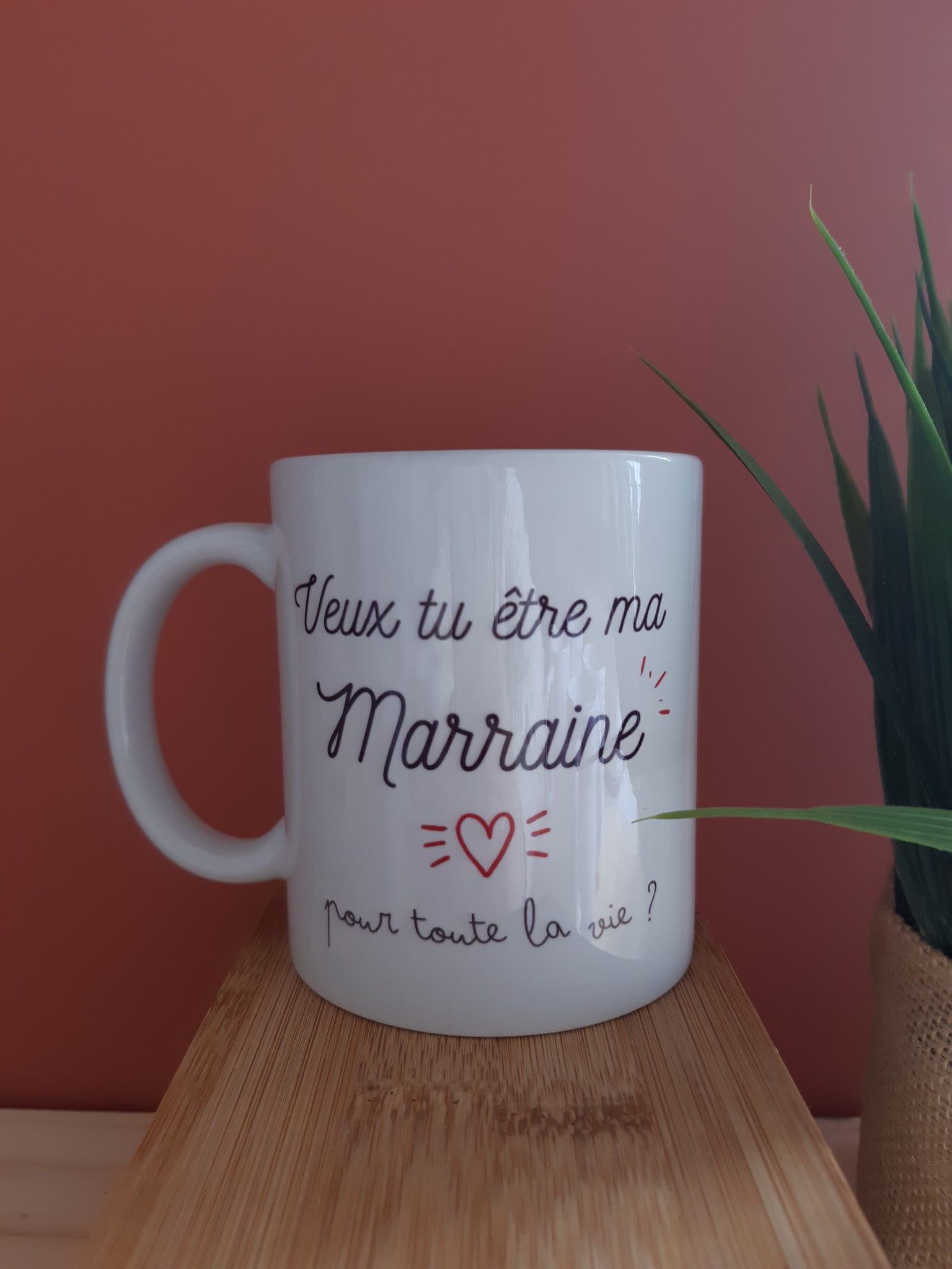 Tasse céramique Garçon Veux-tu être ma Marraine – Mamie Love